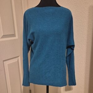 Elegant Teal Crew Neck Sweater